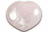 Polished Rose Quartz Heart - Madagascar #280374-1